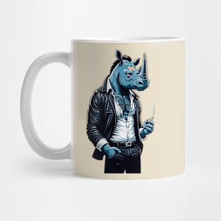 Yakuza Rhino - Tattooed & Fierce 90s Cartoon Art Mug